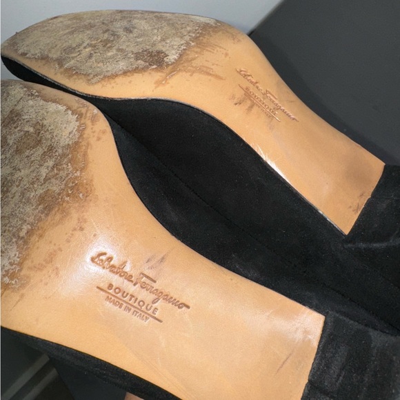 Salvatore Ferragamo Women’s Black Suede Heels - Picture 6 of 8